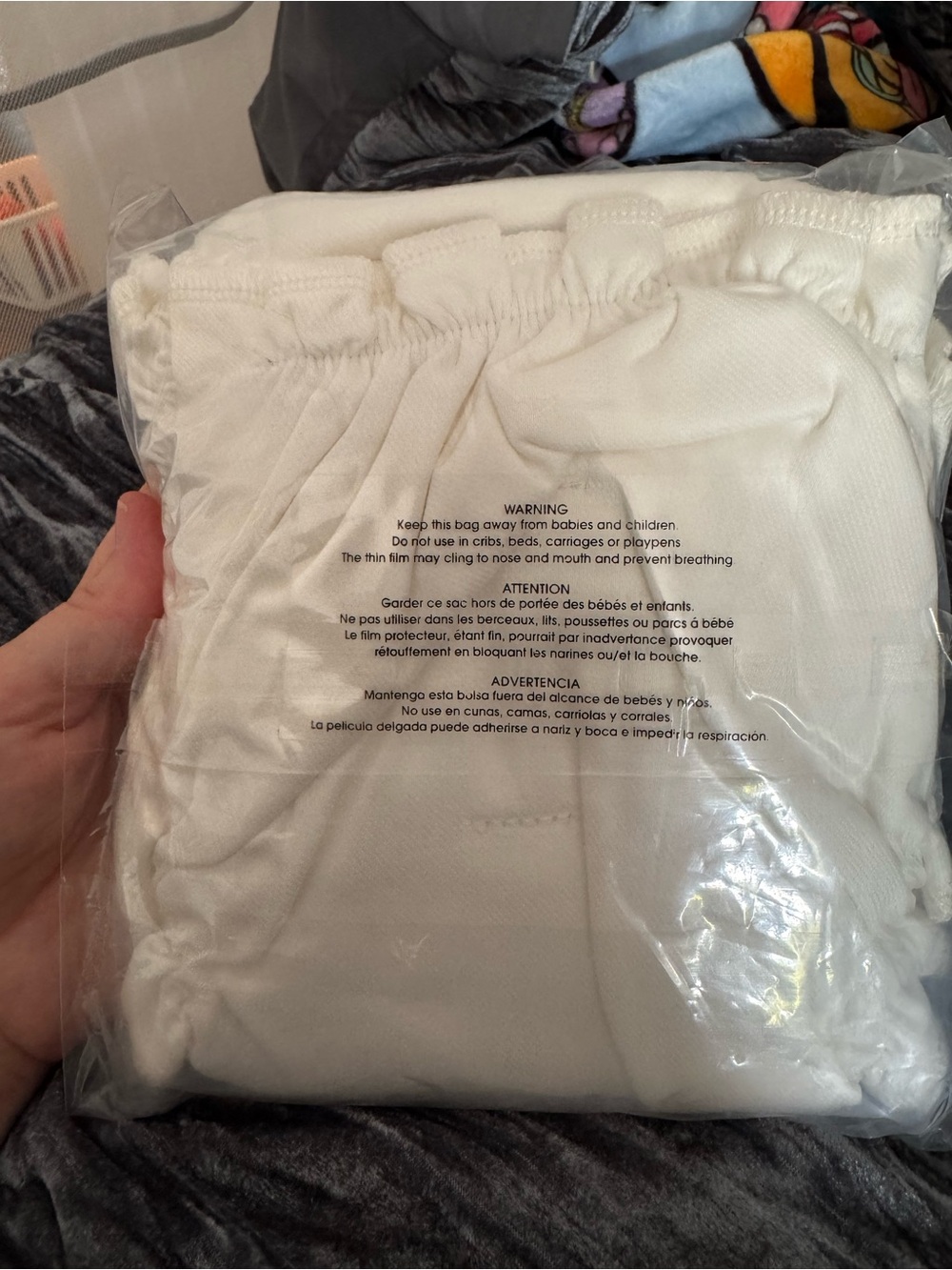 Assembly Organic Cotton White Cloth Diaper Inner Covers - White 2 pack - Picture 3 of 6